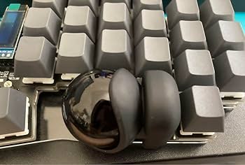 Hozumi様向けのKeyball44ケース、トラックボールケースのセット Keyball44｜25mmトラックボールの使用感（POM・PTFE・ボナンザ
